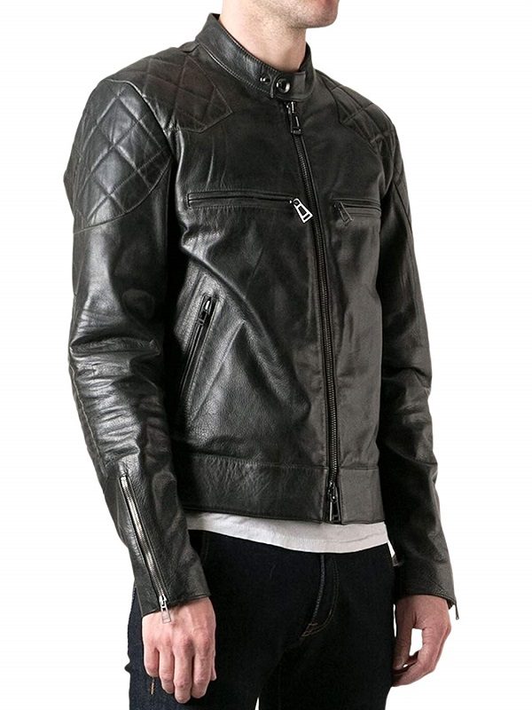 David Beckham Mens Slim Fit Real Leather Jacket 2