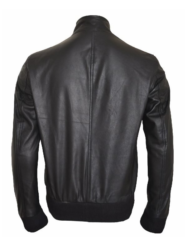 Damon Salvatore Vampire Diaries Black Leather Jacket